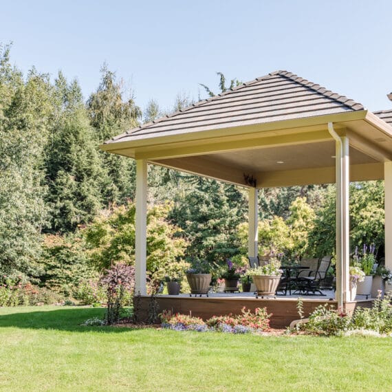 Exterior covered patio project photography in Vancouver, WA